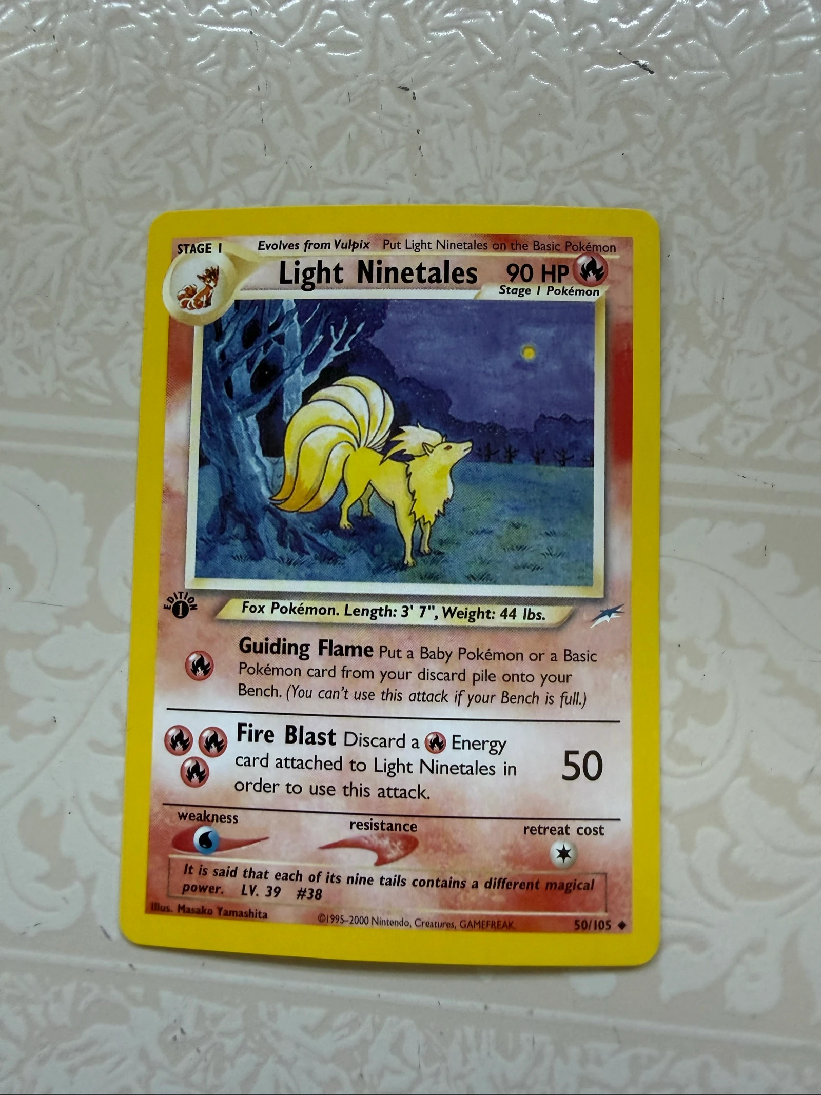 Carta Pokemon light ninetales neo destiny